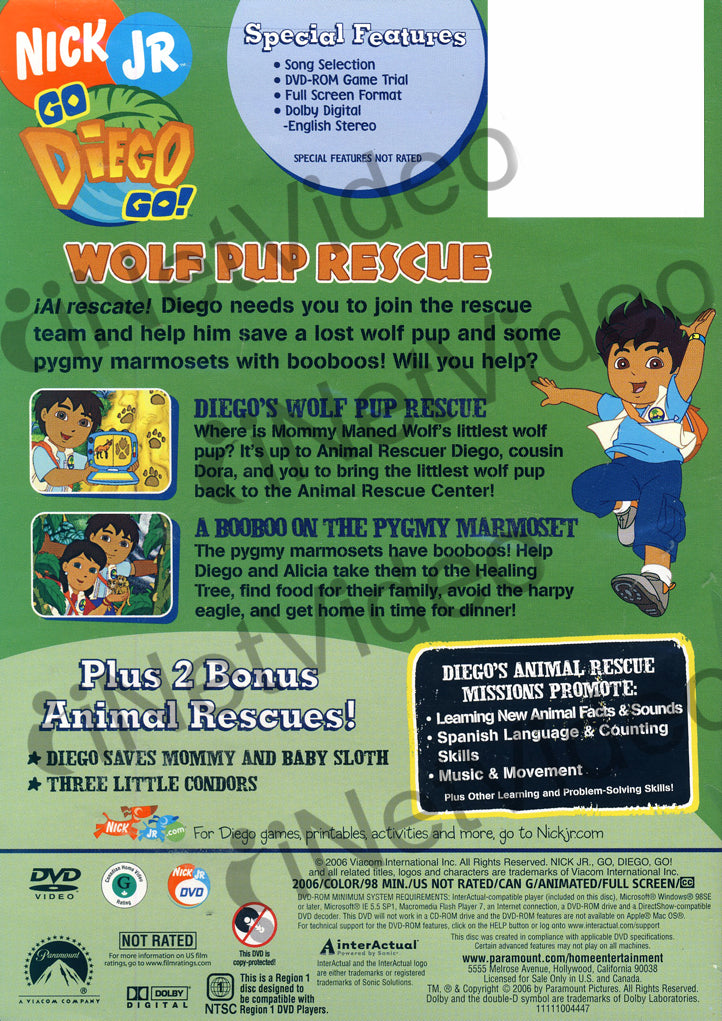 Go Diego Go Wolf Pup Rescue Book