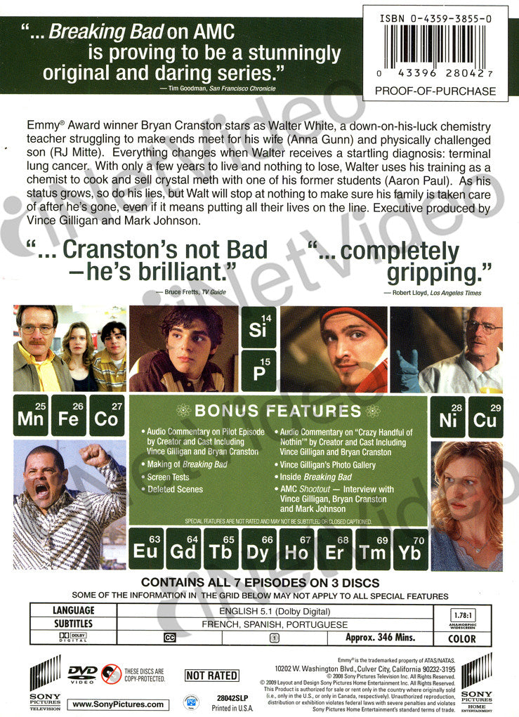 Breaking Bad saison 3 DVD