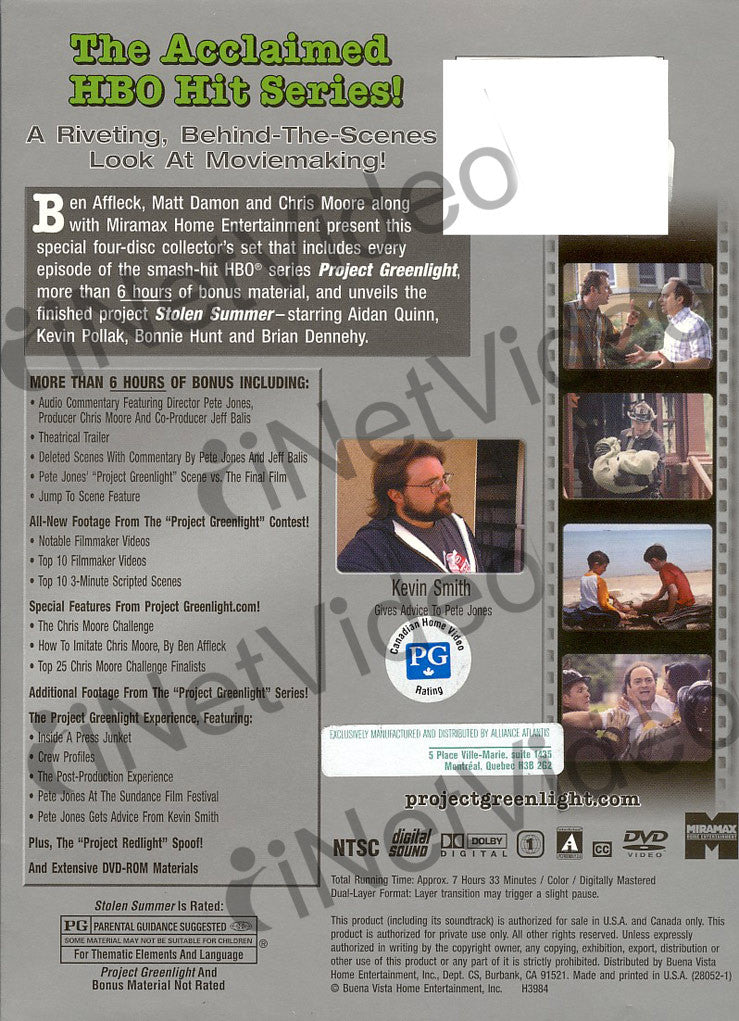 Project Greenlight (Complete First Season Plus Film Stolen Summer ...