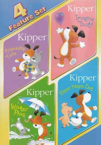 Kipper 4 Feature Set (Friendship Tails / Imagine That! / Water Play / Kipper Helps Out) DVD Movie 