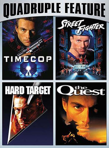 Van Damme Action Pack Quadruple Feature (Timecop / Hard Target / Street Fighter / The Quest) DVD Movie 