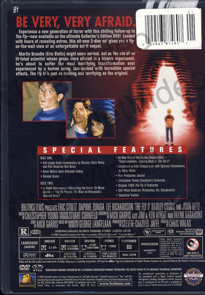 The Fly II (2) (Collector s Edition) on DVD Movie