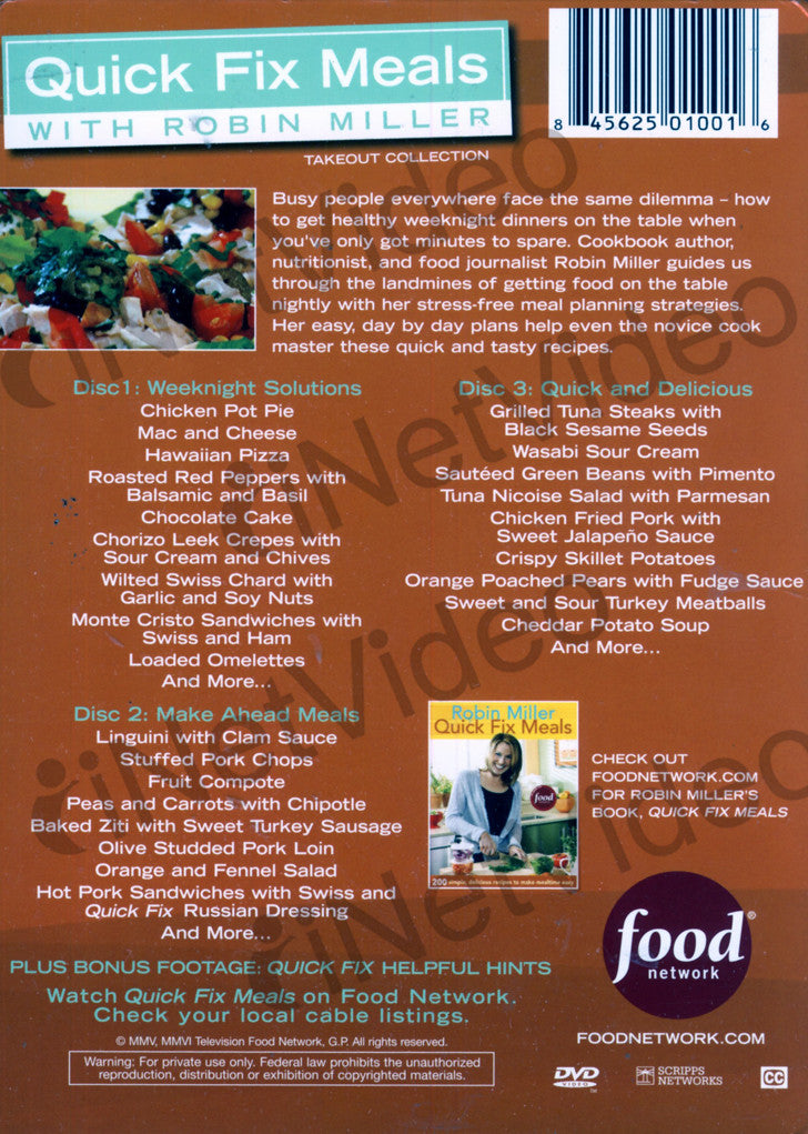 Quick fix meals with robin miller volume one boxset on dvd movie