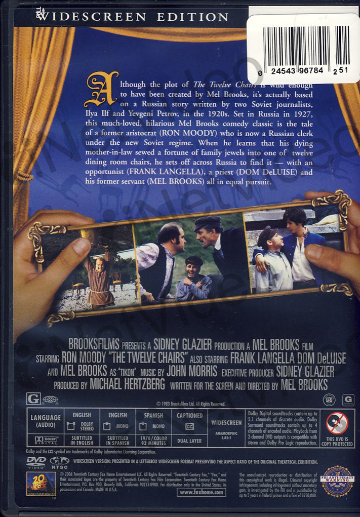 The Twelve Chairs on DVD Movie