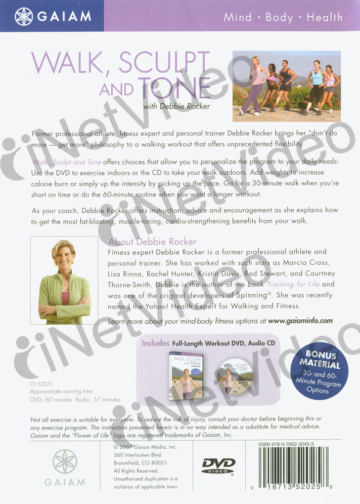 Walk, Sculpt & Tone with Debbie Rocker on DVD Movie