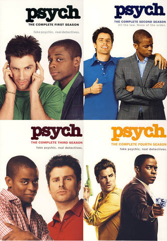 Psych - Complete Season 1, 2, 3, 4 (Pack) (Boxset) DVD Movie 