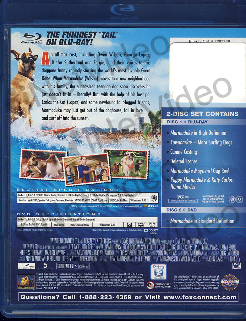 Marmaduke (Bluray + DVD) (Bluray) on BLURAY Movie