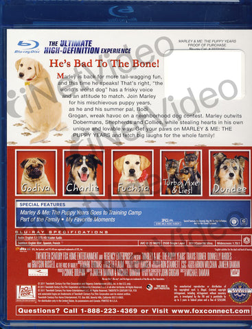 Marley & Me: The Puppy Years (Blu-ray) Film BLU-RAY