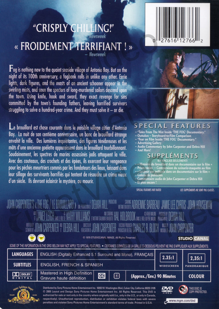 The Fog (Special Edition)(Bilingual) on DVD Movie