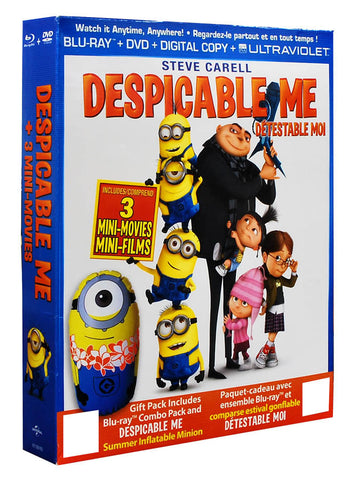 Moi, moche et méchant (avec Minion gonflable) (Blu-ray + DVD) (Coffret) (Blu-ray) (Coffret cadeau de valeur) Film BLU-RAY