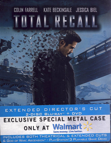 Total Recall - Extended Director s Cut (SteelBook ) (Blu-ray + DVD + Digital Copy) (Blu-ray) BLU-RAY Movie 