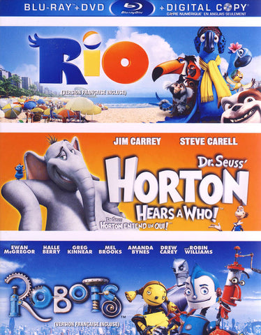 Rio / Dr. Seuss Horton Hears a Who / Robots (Blu-ray+DVD+DC) (Blu-ray) (Boxset)(Bilingual) BLU-RAY Movie 