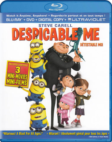 Despicable Me (Blu-ray + DVD + Copie Numérique + Copie Ultra-Violette) (Bilingue) (Blu-ray) Film BLU-RAY
