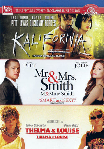 Kalifornia / M. et Mme Smith / Thelma et Louise (triple long métrage) (bilingue) Film DVD