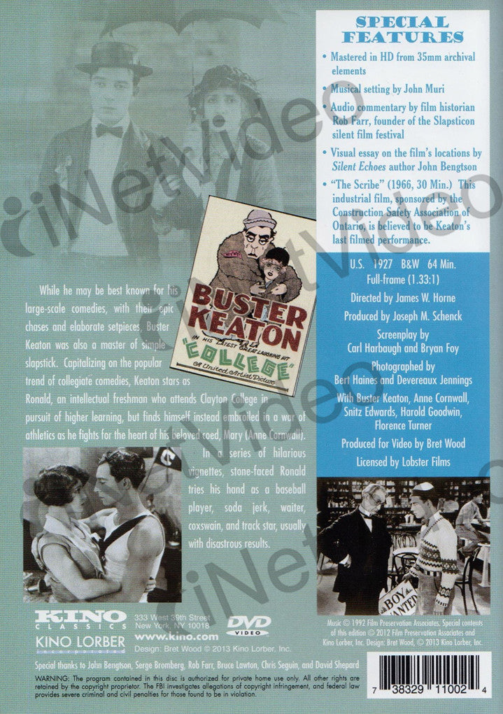 College Ultimate Edition (Buster Keaton) on DVD Movie