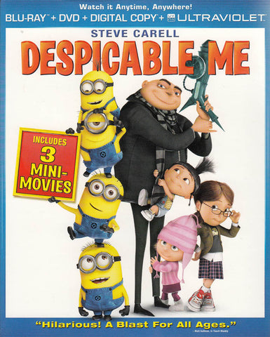 Despicable Me (Blu-ray + DVD + Copie Numérique + Copie UltraViolet) (Blu-ray) Film BLU-RAY