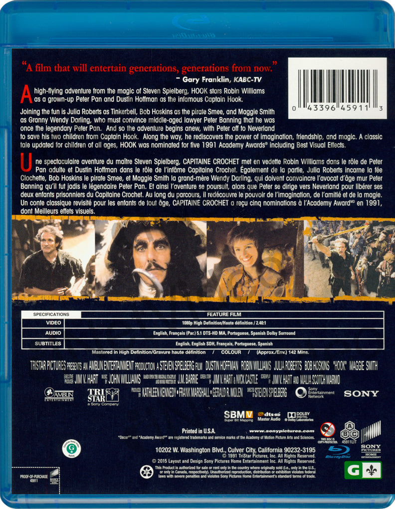 Hook (Blu-ray) (Bilingual) on BLU-RAY Movie