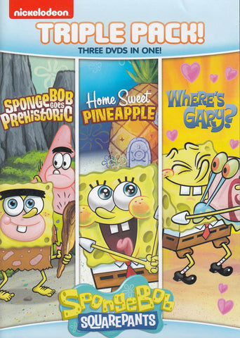 Spongebob Squarepants: SpongeBob Goes Prehistoric / Home Sweet Pineapple / Where's Gary (3-Pack) DVD Movie 