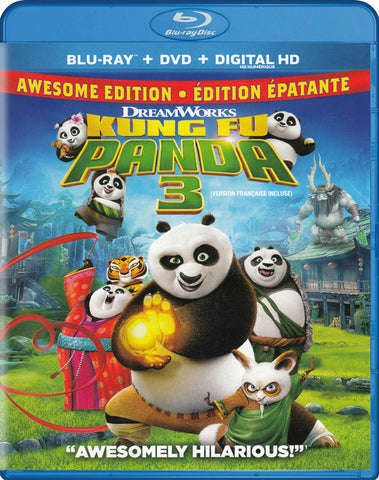 Kung Fu Panda 3 (Awesome Edition) (Blu Ray / DVD / Digital ) (Blu-ray) (Bilingual) BLU-RAY Movie 