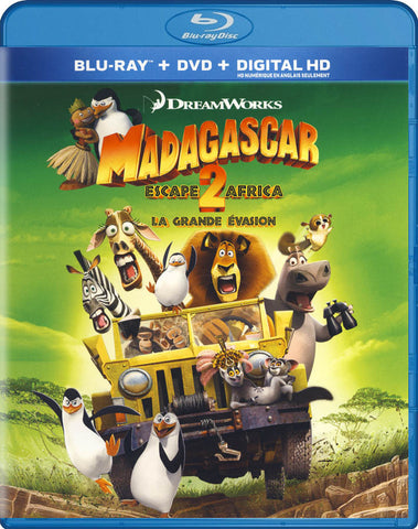 Madagascar - Escape 2 Africa (Blu-ray + DVD + Digital HD) (Blu-ray) (Bilingual) BLU-RAY Movie 