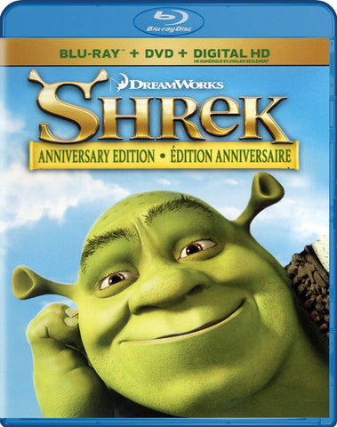 Shrek - Anniversary Edition (Blu-ray / DVD / Copie Numérique) (Blu-ray) (Bilingue) Film BLU-RAY