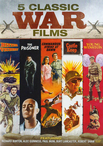 5 Classic War Movies DVD Movie 
