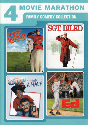 Film 4 Movie Marathon Family Comedy Collection (Dudley Do-Right / Sgt. Bilko / Un policier et demi / Ed) DVD