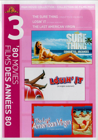 MGM 3 80s Movies - The Sure Thing / Losin It / Last American Virgin (Bilingual) DVD Movie 