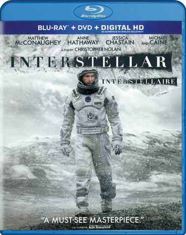Interstellar (Bilingual) (Blu-ray + DVD + Digital HD) (Blu-ray) BLU-RAY Movie 