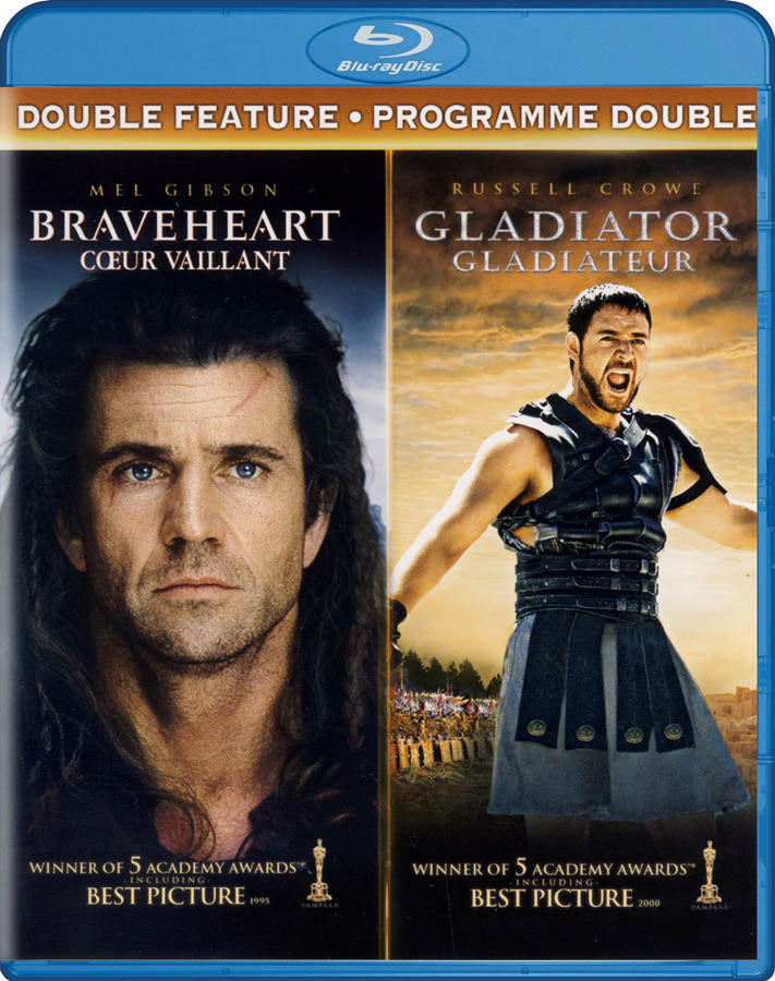 Braveheart Gladiator Blu ray Double Feature Bilingual on