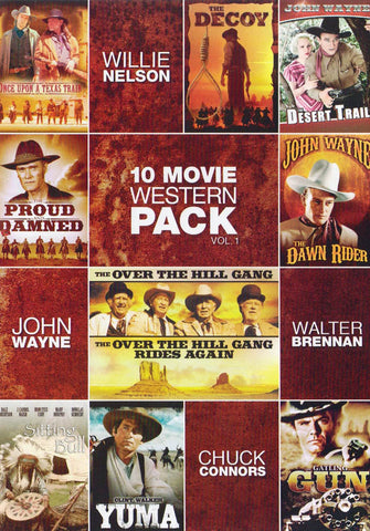 10-Movie Western Pack (Willie Nelson / John Wayne / Walter Brennan / Chuck Connors) (Volume 1) DVD Movie 