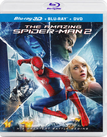 The Amazing Spider-Man 3D (Blu-ray 3D + Blu-ray + DVD) (Blu-ray) BLU-RAY Movie 