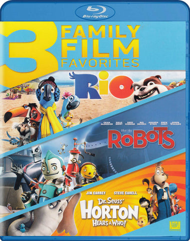 Rio / Robots / Dr. Seuss Horton Hears a Who (3 Family Film Favorites) (Blu-ray) BLU-RAY Movie 