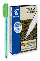 Surligneurs fluorescents Pilot Spotliter, pointe biseautée (vert) Dozen Box