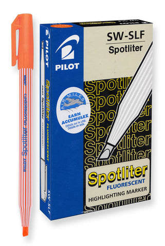 Surligneurs fluorescents Pilot Spotliter, pointe biseautée (orange) DVD Film Dozen Box