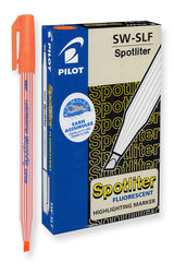 Surligneurs fluorescents Pilot Spotliter, pointe biseautée (orange) Dozen Box