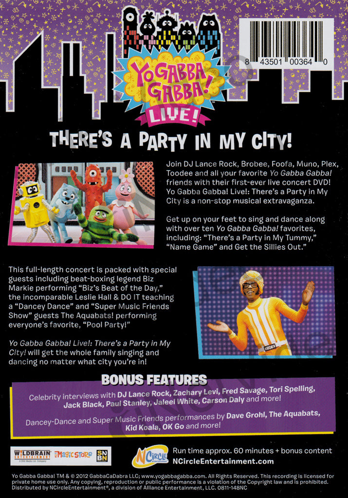 Yo Gabba Gabba: There's a Party in My City (Live Concert) on DVD Movie