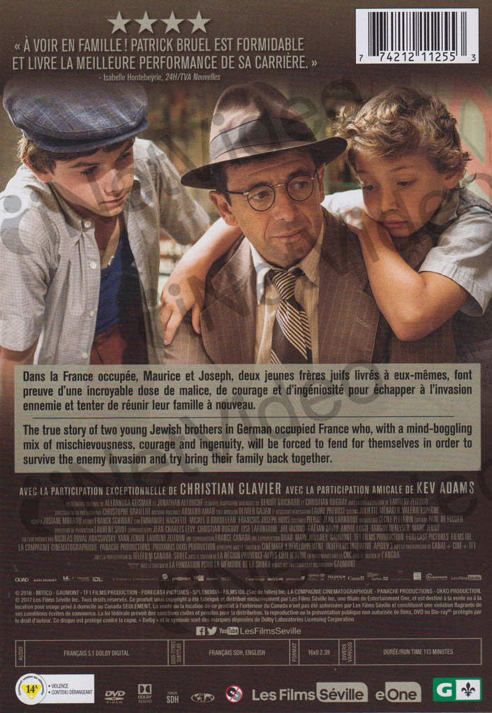 A Bag of Marbles (Bilingual) on DVD Movie