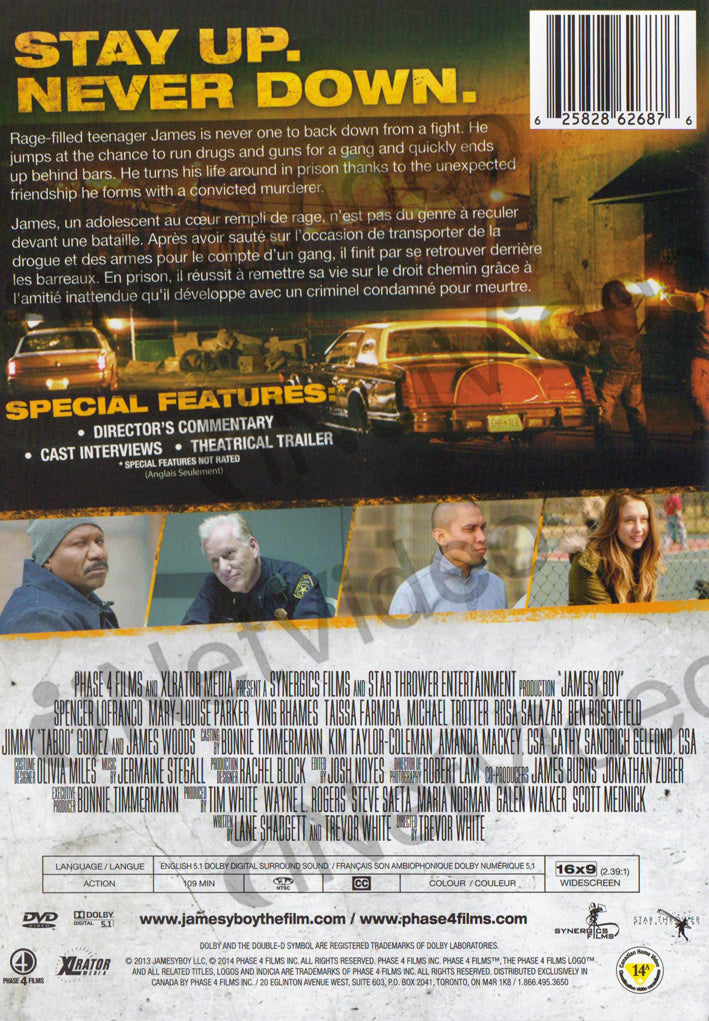 Jamesy Boy (Bilingual) on DVD Movie