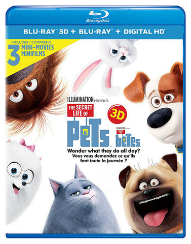 La vie secrète des animaux domestiques (Blu-ray 3D + Blu-ray + HD numérique) (Blu-ray) (Bilingue) Film BLU-RAY