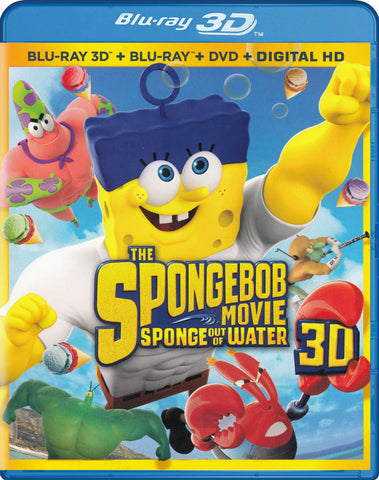 The SpongeBob Movie : Sponge Out Of Water(Blu-ray 3D + Blu-ray + DVD + Digital HD) (Blu-ray) BLU-RAY Movie 