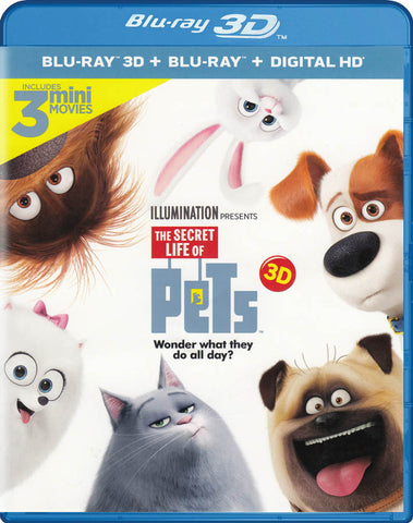 The Secret Life Of Pets (Blu-ray 3D + Blu-ray + Digital HD) (Blu-ray) BLU-RAY Movie 