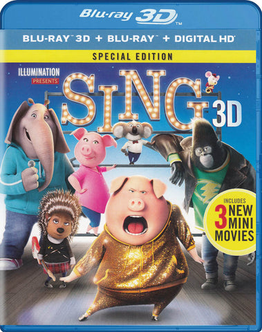 Sing (Blu-ray 3D + Blu-ray + HD numérique) (Blu-ray) Film BLU-RAY