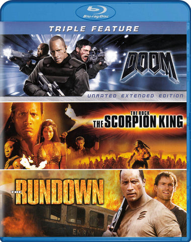 Doom / Scorpion King / Rundown (Triple Feature) (Blu-ray) BLU-RAY Movie 