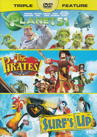 Planet 51 / Les Pirates: Groupe de Misfits / Surf s Up DVD Movie