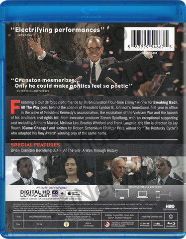 All the Way (Blu-ray + DigitalHD) (Blu-ray) Film BLU-RAY