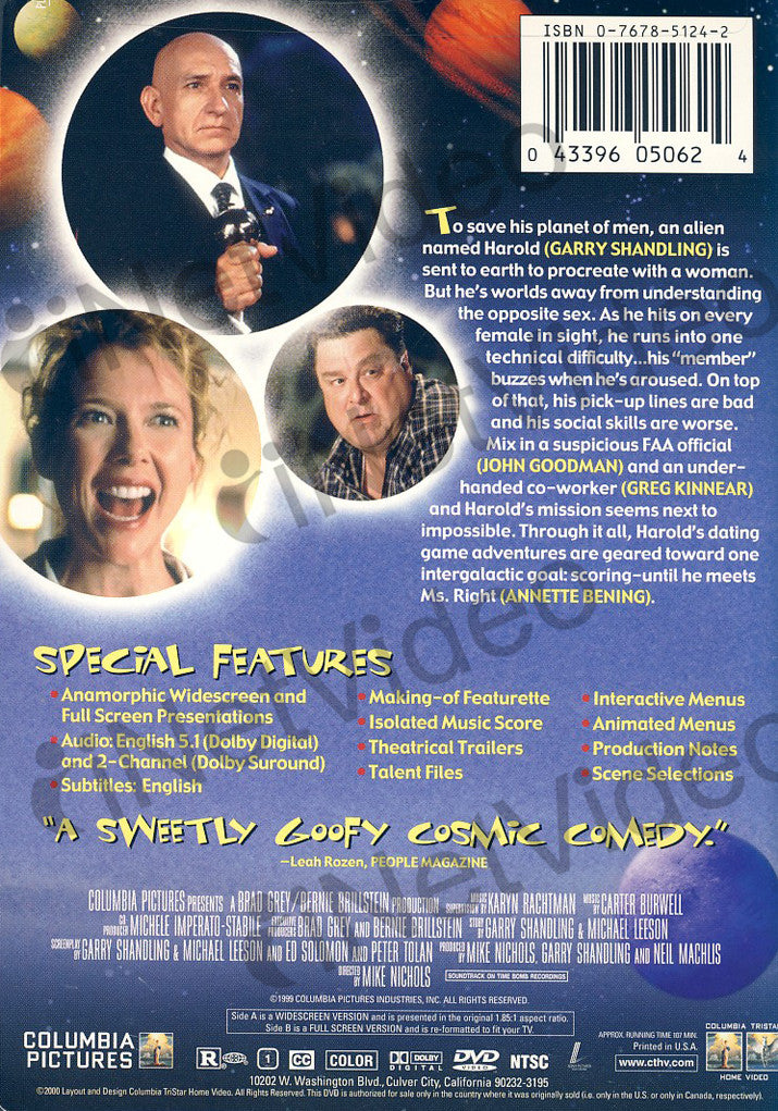 What Planet Are You From On DVD Movie What planet are you from on dvd movie