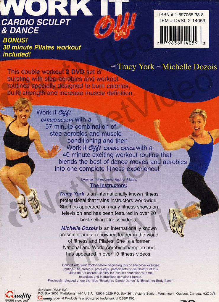 Work It Off - Cardio Dance / Cardio Sculpt (2 Pack) (Boxset) on DVD Movie