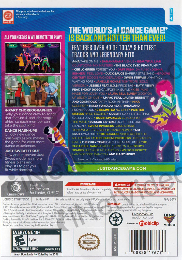 Just Dance 3 (NINTENDO WII) on NINTENDO WII Game