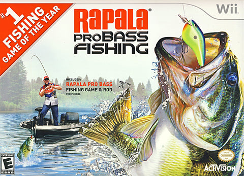 Rapala Pro Bass Fishing with Rod Peripheral (Bundle) (NINTENDO WII) on NINTENDO  WII Game